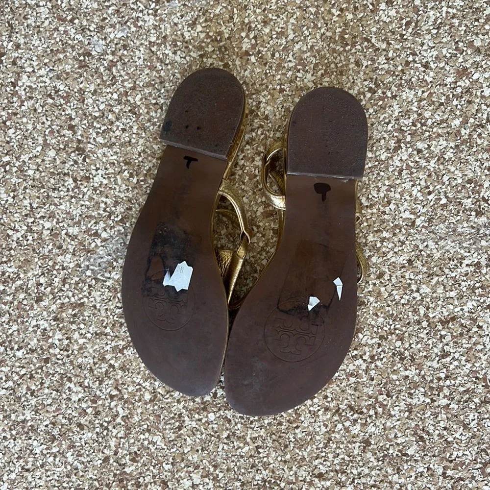 Tory Burch Gold Sandals size 7.5 - Picture 2 of 5